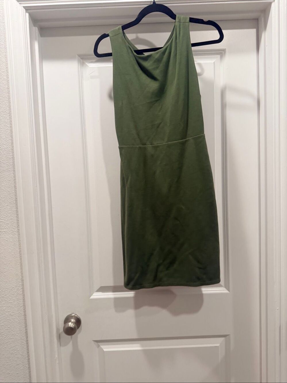 Alice + Olivia Olive Green Racerback Mini Dress Small S Designer Cocktail Casual